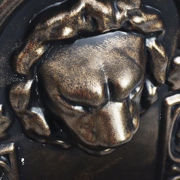Grote foto muurfontein leeuwenkop brons erotiek bondage artikelen