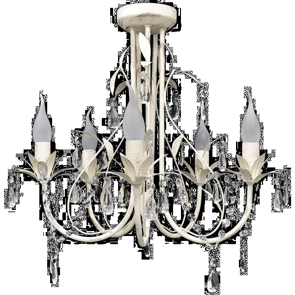 Grote foto kristallen kroonluchter met wit elegant design 5 lampen erotiek erotische fun artikelen