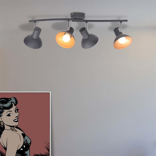 Grote foto plafondlamp voor 4 peertjes e27 zwart en goud erotiek erotische fun artikelen