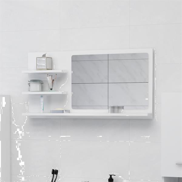 Grote foto vidaxl badkamerspiegel 90x10 5x45 cm spaanplaat hoogglans wi huis en inrichting eettafels