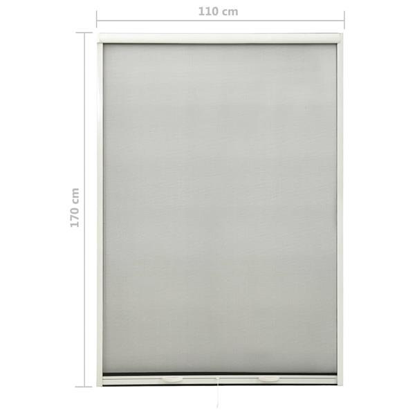 Grote foto vidaxl raamhor oprolbaar 110x170 cm wit doe het zelf en verbouw deuren en horren