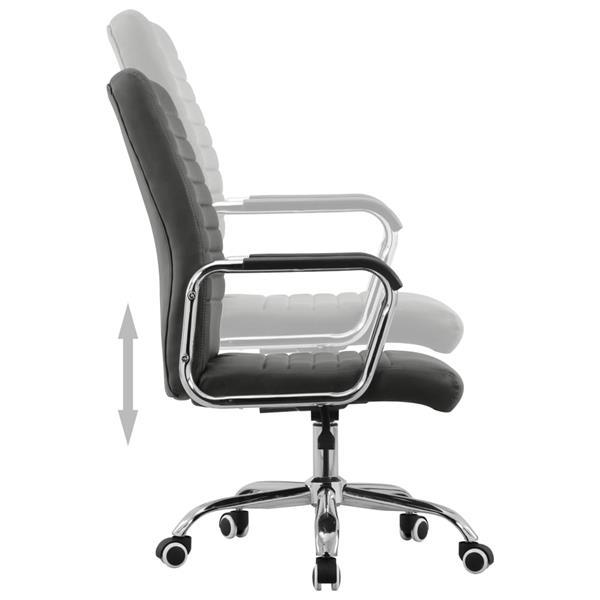 Grote foto vidaxl kantoorstoel draaibaar stof antracietkleurig huis en inrichting kantooraccessoires