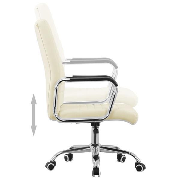 Grote foto vidaxl kantoorstoel draaibaar stof cr mekleurig huis en inrichting kantooraccessoires