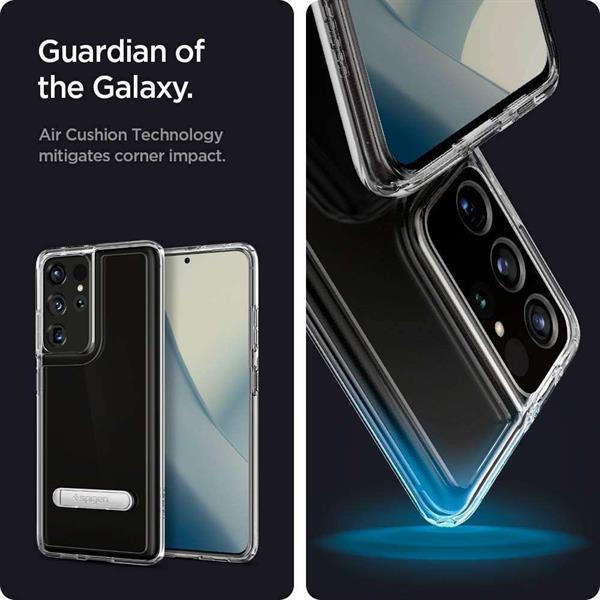 Grote foto spigen ultra hybrid case s samsung galaxy s21 ultra transpar telecommunicatie samsung