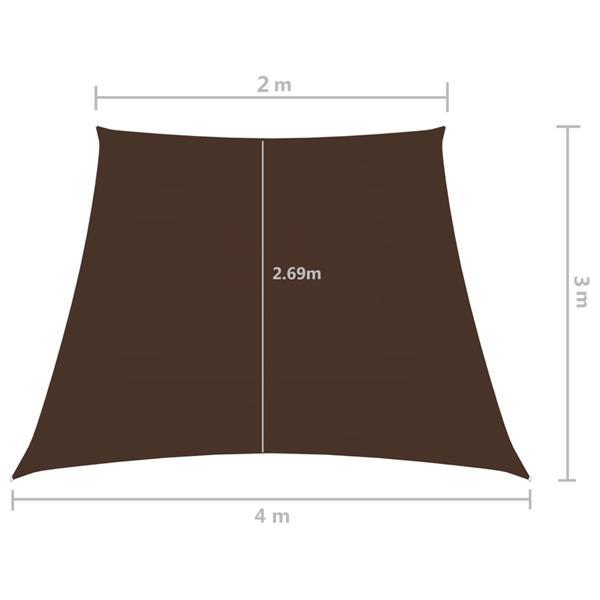 Grote foto vidaxl voile de parasol tissu oxford trap ze 3 4x2 m marron tuin en terras overige tuin en terras
