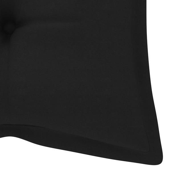 Grote foto vidaxl coussin pour balancelle noir 120 cm tissu huis en inrichting woningdecoratie