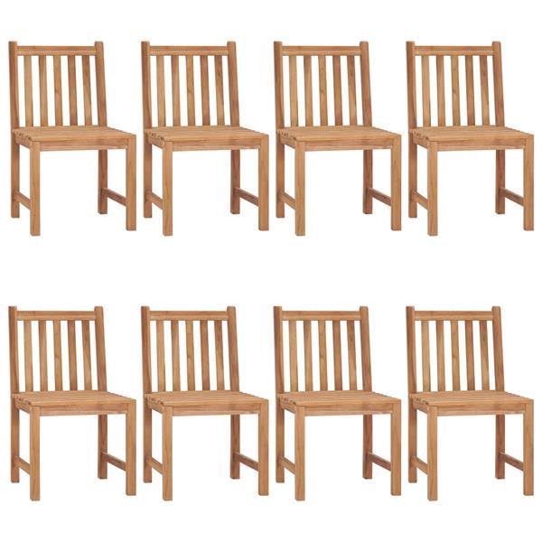 Grote foto vidaxl chaises de jardin 8 pcs avec coussins bois de teck ma tuin en terras tuinmeubelen