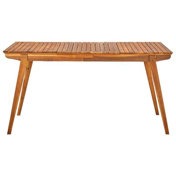 Grote foto vidaxl table de jardin 150x90x75 cm bois d acacia solide tuin en terras tuinmeubelen