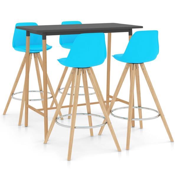 Grote foto vidaxl 5 delige barset blauw huis en inrichting complete eetkamers