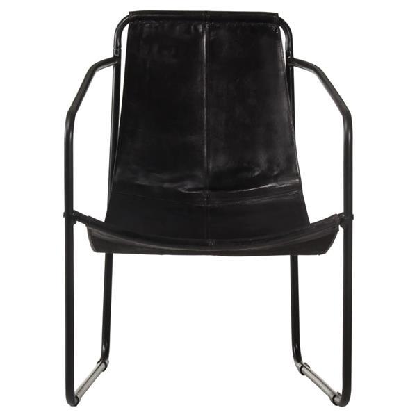 Grote foto vidaxl fauteuil de relaxation noir cuir v ritable huis en inrichting stoelen