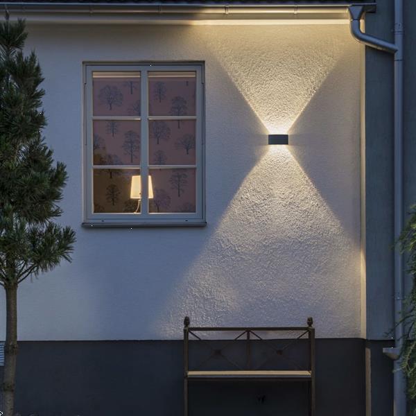 Grote foto konstsmide wandlamp chieri led 6x1 2 w antraciet tuin en terras verlichting