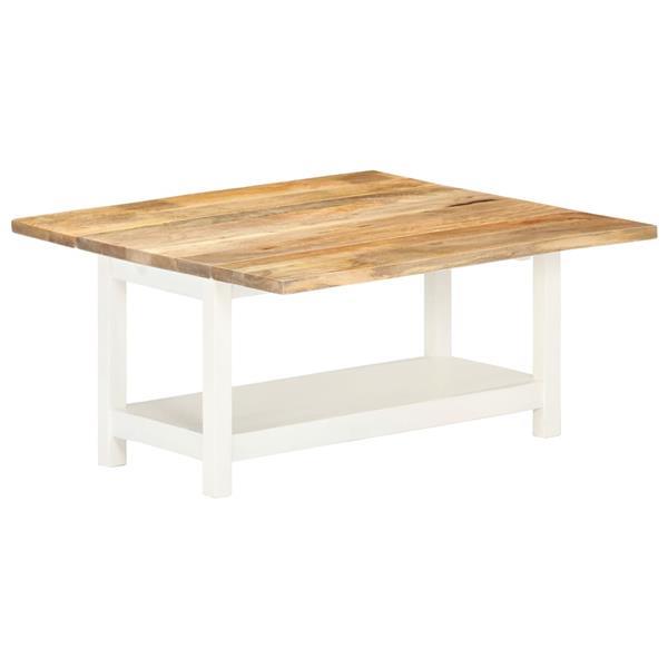 Grote foto vidaxl table basse extensible blanc 90x 45 90 x45 cm bois de huis en inrichting eettafels