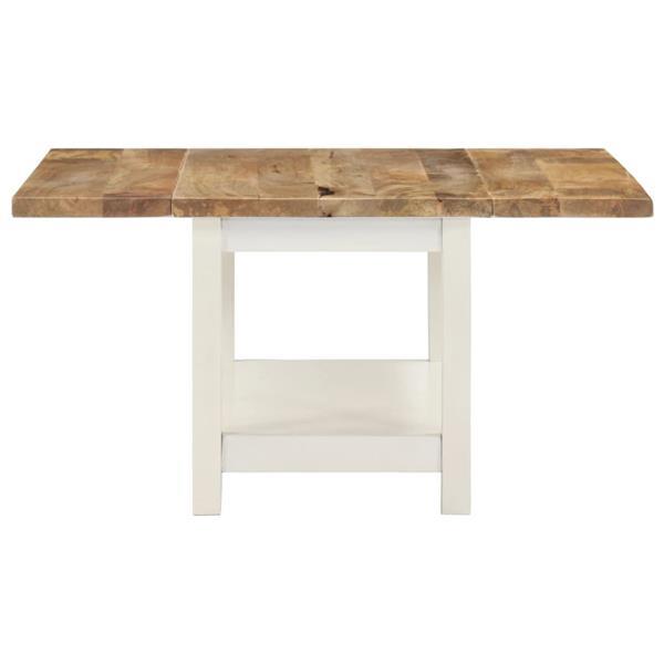 Grote foto vidaxl table basse extensible blanc 90x 45 90 x45 cm bois de huis en inrichting eettafels