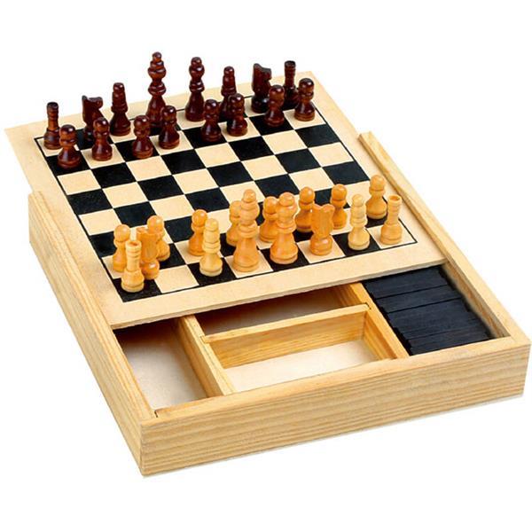 Grote foto houten spellendoos 4 in 1 kinderen en baby puzzels