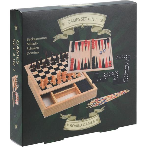 Grote foto houten spellendoos 4 in 1 kinderen en baby puzzels