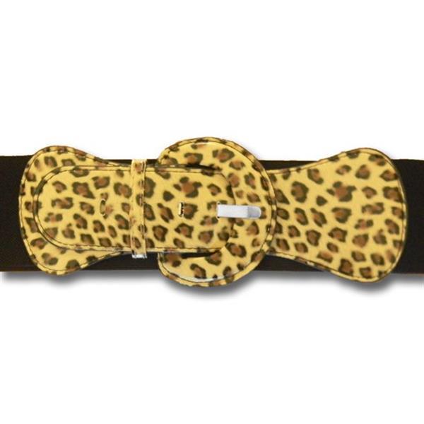 Grote foto elastic belt in leopard. kleding dames riemen