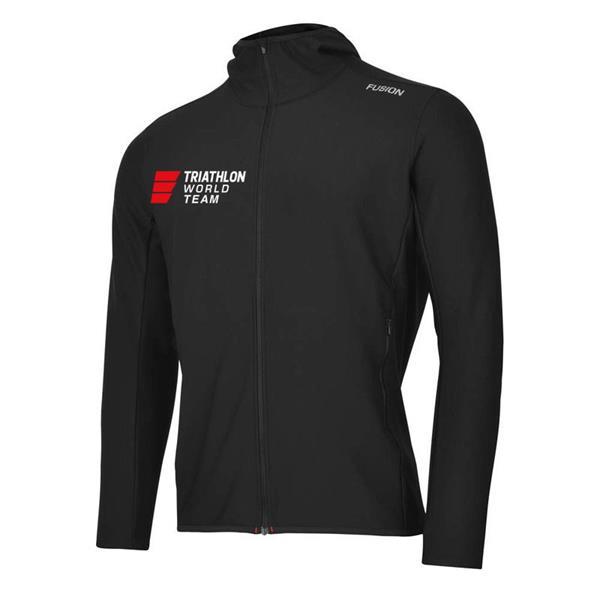 Grote foto triathlonworld team fusion recharge hoodie black heren kleding heren sportkleding