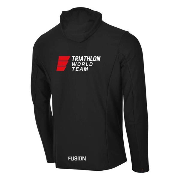 Grote foto triathlonworld team fusion recharge hoodie black heren kleding heren sportkleding