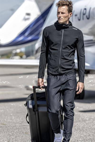 Grote foto triathlonworld team fusion recharge hoodie black heren kleding heren sportkleding