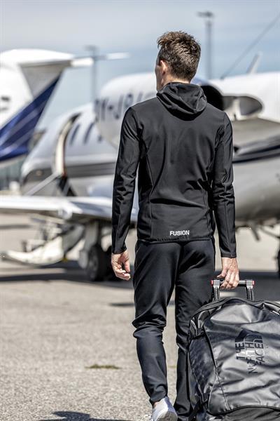Grote foto triathlonworld team fusion recharge hoodie black heren kleding heren sportkleding