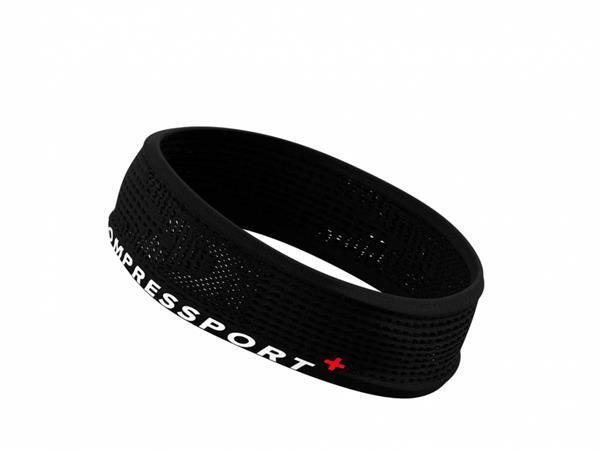 Grote foto compressport thin headband black per stuk sport en fitness loopsport en atletiek