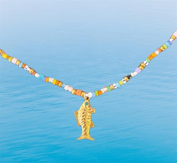 Grote foto ketting gold fish soft color sieraden tassen en uiterlijk kettingen