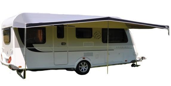 Grote foto combi luifel 511 x 240 cm polyester grijs caravans en kamperen overige caravans en kamperen