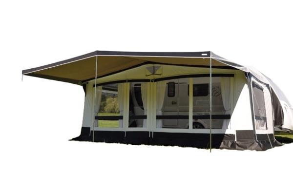 Grote foto combi luifel 511 x 240 cm polyester grijs caravans en kamperen overige caravans en kamperen