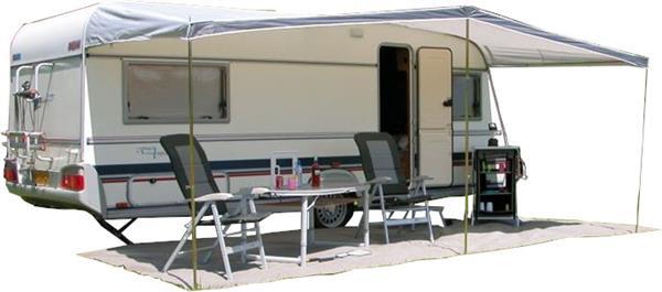 Grote foto universele caravanluifel 620 x 240 cm polyester grijs caravans en kamperen overige caravans en kamperen