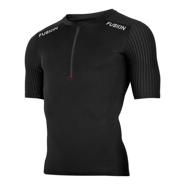 Grote foto fusion sli tri top short sleeve black size large sport en fitness fietsen en wielrennen