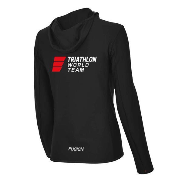 Grote foto triathlonworld team fusion recharge hoodie dames size kleding dames sportkleding