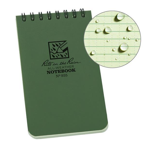 Grote foto rite in the rain all weather notebook no. 935 groen notitie caravans en kamperen overige caravans en kamperen