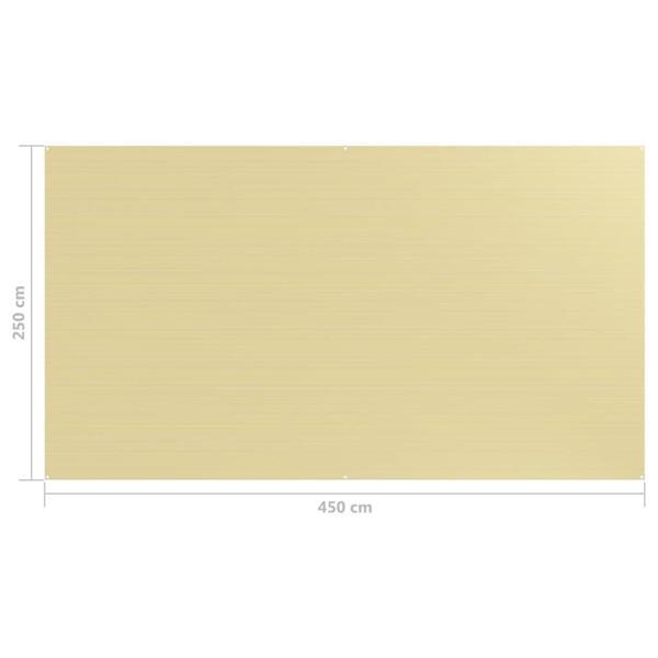 Grote foto vidaxl tenttapijt 250x450 cm beige caravans en kamperen kampeertoebehoren