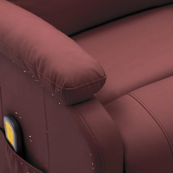 Grote foto vidaxl fauteuil de massage inclinable rouge bordeaux similic huis en inrichting stoelen