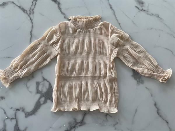 Grote foto blouse met gouden glitters beige kinderen en baby overige