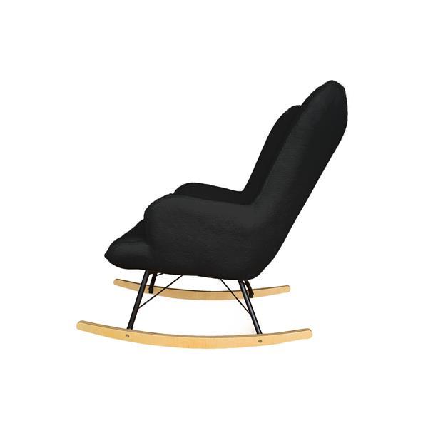 Grote foto schommelstoel cherub zwart teddy stof huis en inrichting stoelen