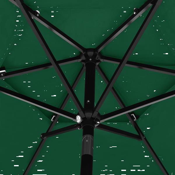 Grote foto vidaxl parasol 3 niveaux avec m t en aluminium vert 2 5 m tuin en terras overige tuin en terras