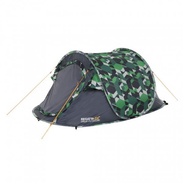 Grote foto pop up tent malawi 2 persoons polyester groen zwart grijs caravans en kamperen tenten