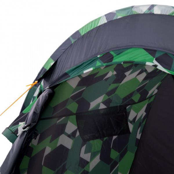 Grote foto pop up tent malawi 2 persoons polyester groen zwart grijs caravans en kamperen tenten