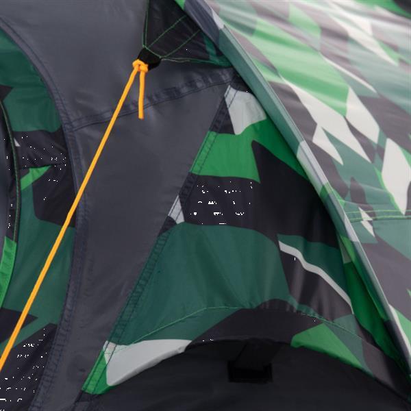 Grote foto pop up tent malawi 2 persoons polyester groen zwart grijs caravans en kamperen tenten