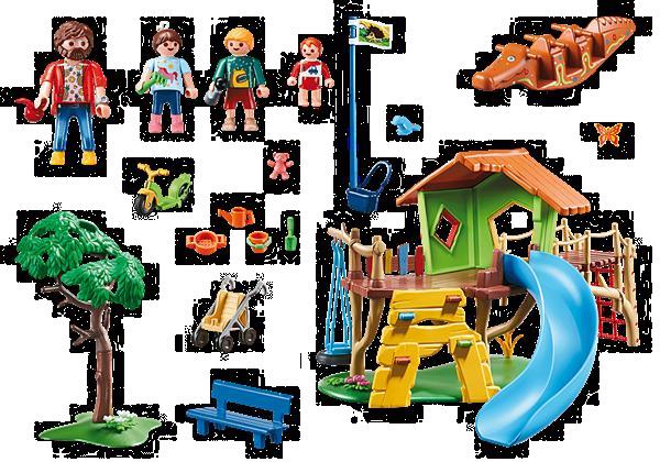 Grote foto playmobil city life 70281 avontuurlijke speeltuin kinderen en baby duplo en lego