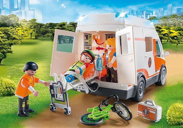 Grote foto playmobil city life 70049 ambulance en ambulanciers kinderen en baby duplo en lego
