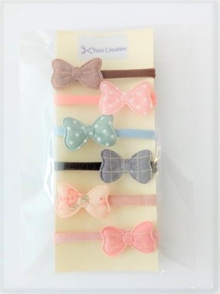 Grote foto haarbandjes strik diverse kleuren patroon zomer 4 kleding dames sieraden