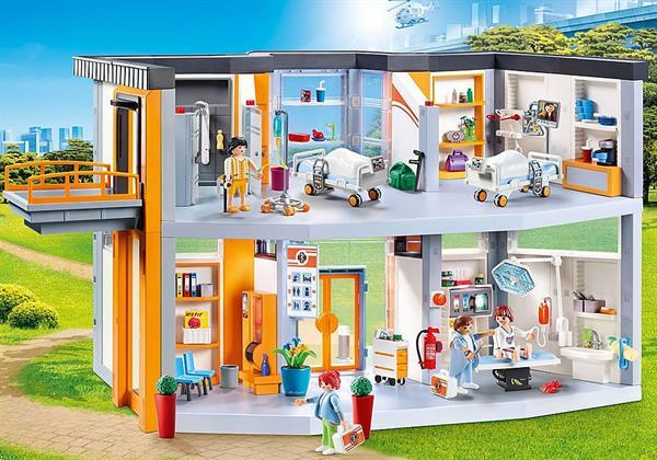 Grote foto playmobil city life 70190 groot ziekenhuis met inrichting kinderen en baby duplo en lego