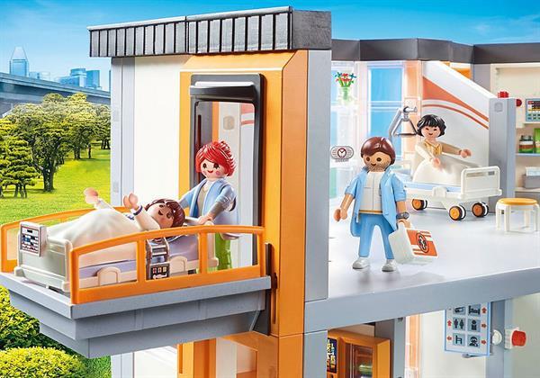 Grote foto playmobil city life 70190 groot ziekenhuis met inrichting kinderen en baby duplo en lego