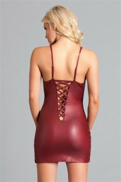 Grote foto elisa wetlook jurkje rood erotiek kleding