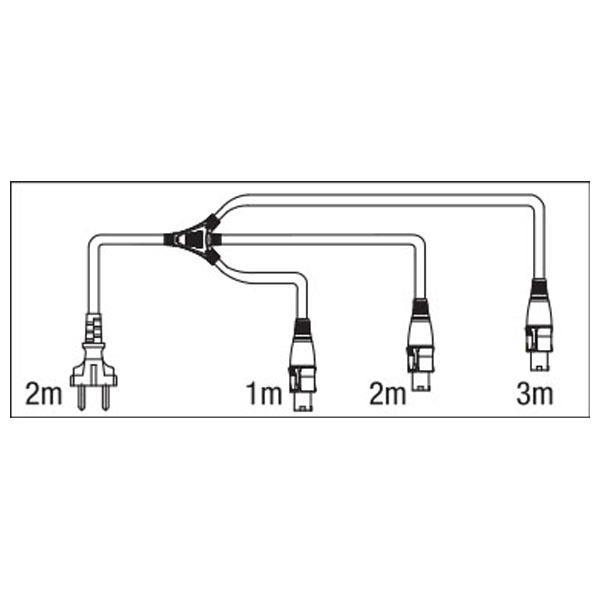 Grote foto dap schuko to neutrik powercon splitter 3 way muziek en instrumenten overige muziek en instrumenten