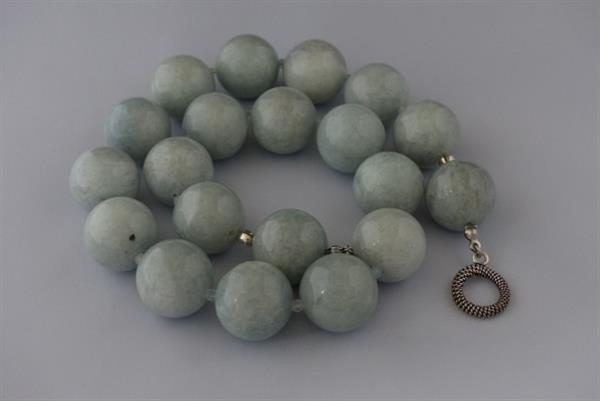 Grote foto aquamarijn 20 mm ketting sieraden tassen en uiterlijk kettingen