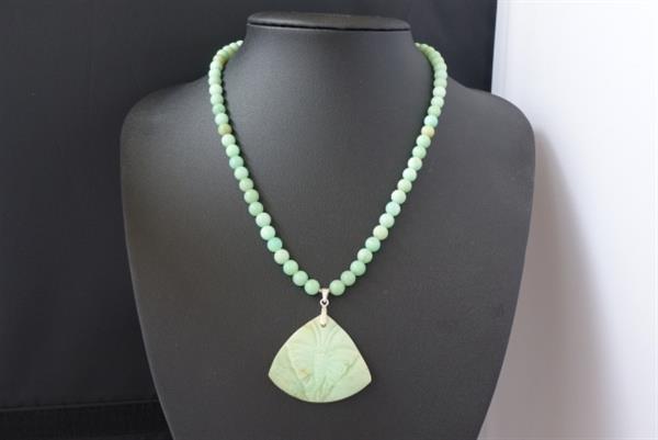 Grote foto chrysopraas ketting oorhanger set sieraden tassen en uiterlijk kettingen