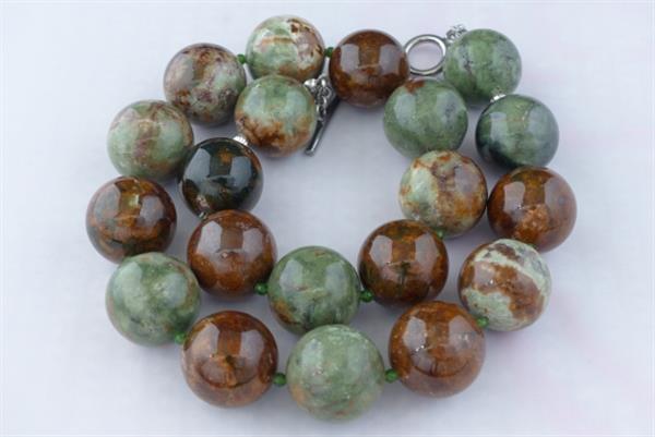 Grote foto groene opaal 20 mm ketting oorhanger set sieraden tassen en uiterlijk kettingen